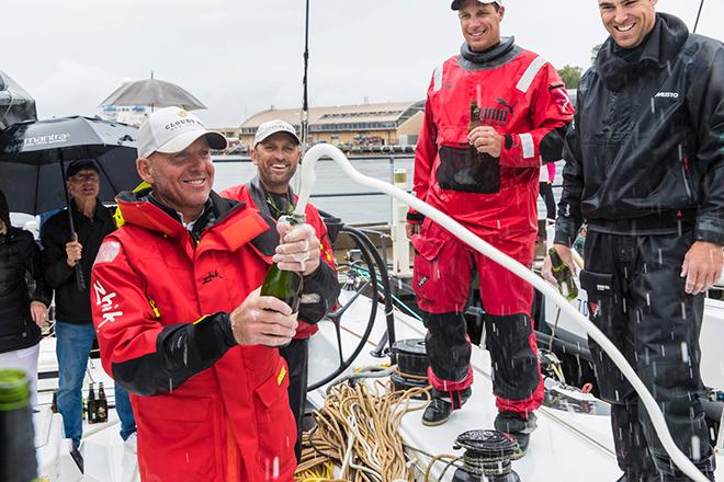 Beau Geste time to celebrate finishing - 2016 Rolex Sydney Hobart Yacht Race ©  Andrea Francolini Photography http://www.afrancolini.com/